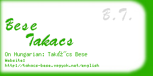 bese takacs business card